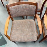 Set of 6 Teak DUX Dining Chairs- New upholstery