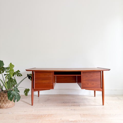 Danish Teak Desk by Arne Vodder for H.P. Hansen
