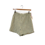 1950s Yellow Plaid Shorts 26"
