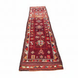 2.9' x 11.5' Vintage Red Runner Rug