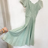 1950s Mint Green Cotton Dress