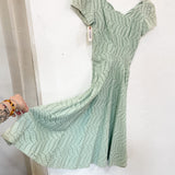 1950s Mint Green Cotton Dress
