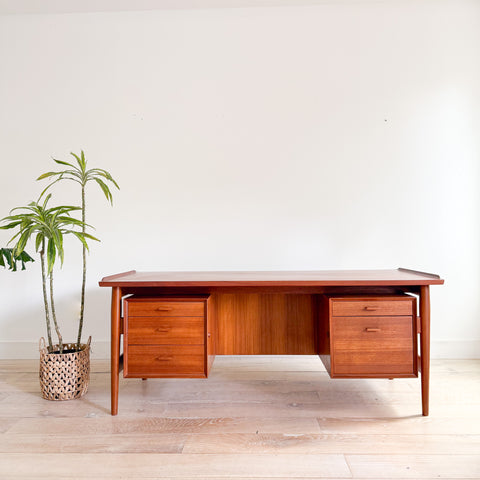 Danish Teak Desk by Arne Vodder for Sibast