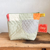 Chomp Quilted Pouch - Pink, Blue and Aqua