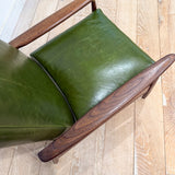 Mid Century Recliner - New Green Leather