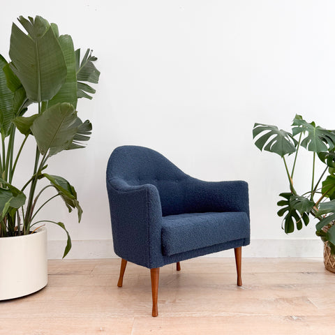 Mid Century Curved Back Lounge Chair