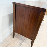 Mid Century Walnut Buffet with Brass Pulls