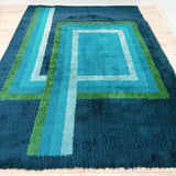 Blue Rya Rug - 8'3x11'6