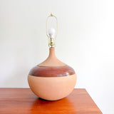 Mid Century Brown Ceramic Lamp