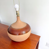 Mid Century Brown Ceramic Lamp