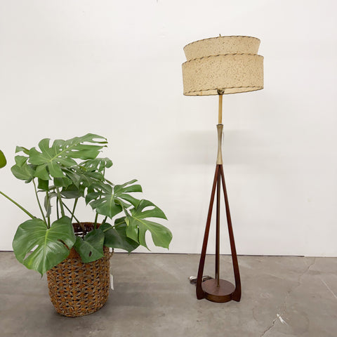 Sculptural Floor Lamp with Fiberglass Shade