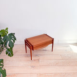 Danish Teak/Oak Table w/ Sewing Basket