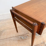 Danish Teak/Oak Table w/ Sewing Basket