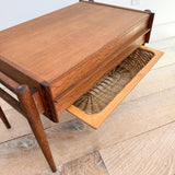 Danish Teak/Oak Table w/ Sewing Basket