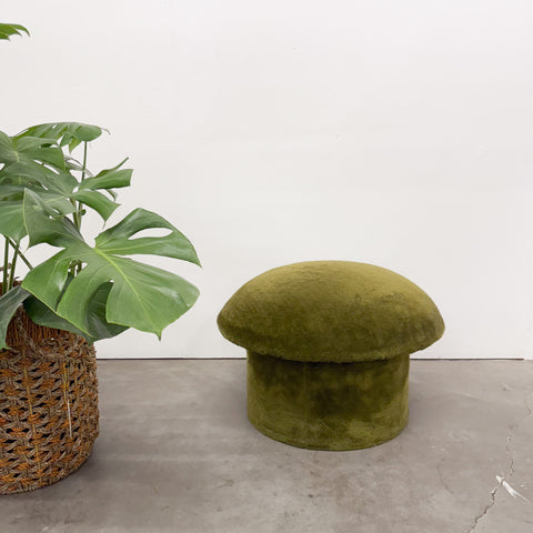Vintage Green Mushroom Ottoman