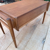 Danish Teak/Oak Table w/ Sewing Basket