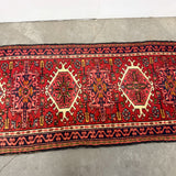 Vintage Persian Rug w/Dark Pink and Colorful