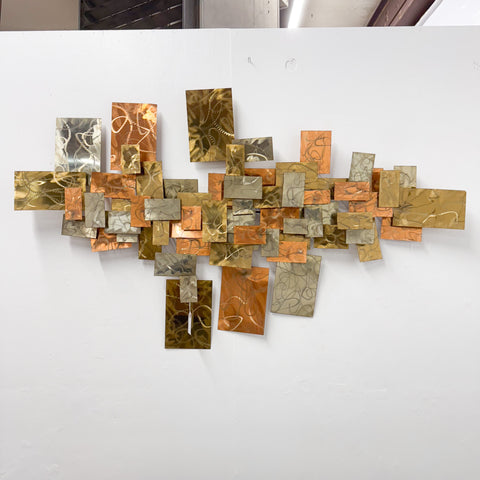 Brutalist Brass Metal Art