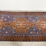 Vintage Persian Brown and Blue Runner Rug