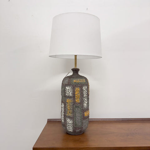 Mid Century Lamp w/ Yellow ,White,Grey,Green