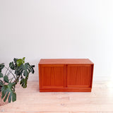 Danish Teak Media Cabinet - Sliding Doors