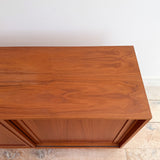 Danish Teak Media Cabinet - Sliding Doors
