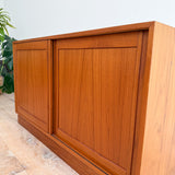Danish Teak Media Cabinet - Sliding Doors