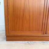 Danish Teak Media Cabinet - Sliding Doors