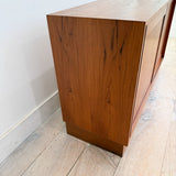 Danish Teak Media Cabinet - Sliding Doors