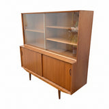 Mid Century Danish Teak Sideboard Hutch