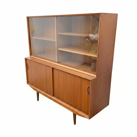 Mid Century Danish Teak Sideboard Hutch