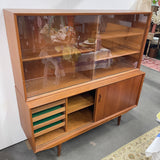 Mid Century Danish Teak Sideboard Hutch