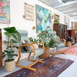 Pair of Vintage Seafoam Green Thonet Chairs