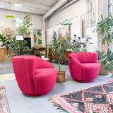 Pair of Vladimir Kagan Style Swivel Chairs
