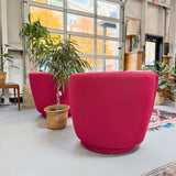 Pair of Vladimir Kagan Style Swivel Chairs