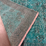 Turkish Overdyed Turquoise Rug - 6’11x9’9