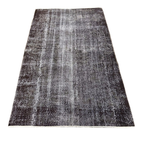 Turkish Overdyed Black Rug - 5’6x9’6