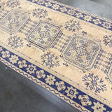 Vintage Turkish Beige Rug - 4’4x11’1