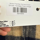 Woolrich Plaid Blue Tan Lined Shacket