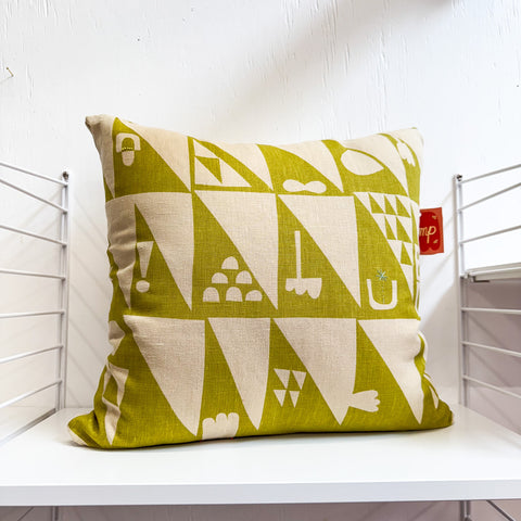 Linen Pillow 19x19” Chartreuse