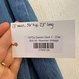 1970s Denim Skirt 1 - 23w