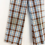Blue Plaid Bellbottoms - 5/6