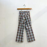 Blue Plaid Bellbottoms - 5/6