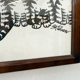 Vintage Framed Kliban Cats