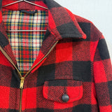 50s Buffalo Plaid Coat Sm Med