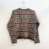 Vintage Brown Wool Cardigan Med