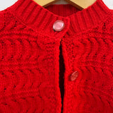 1950s Red Crop Cardigan