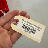 1950s Red Crop Cardigan