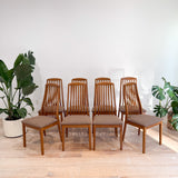 Set of 8 Vintage Dining Chairs - Made in Italy