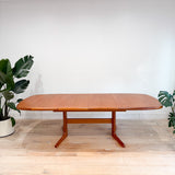 Mid Century Teak Dining Table w/ 2 Leaves